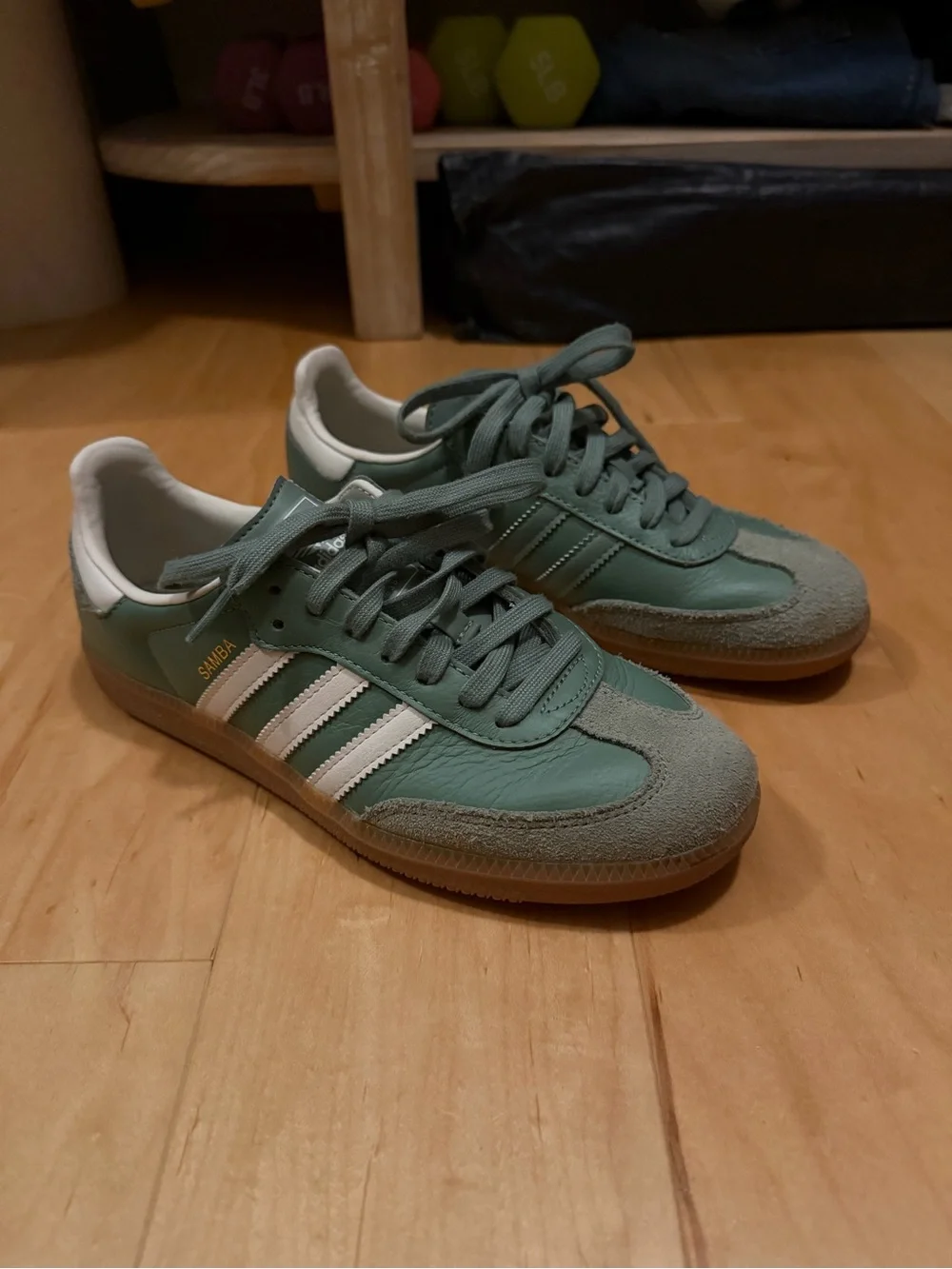 adidas leather green Samba sneakers - Picture 2 of 6